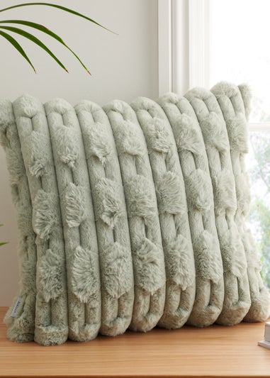 Bianca Fine Linens So Soft Carved Faux Fur Cushion (50x50cm)