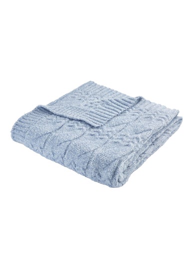 Bianca Fine Linens Cosy Soft Cable Knit Blanket Throw (130x170cm)