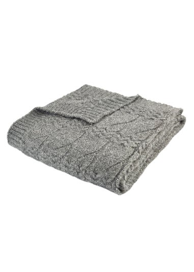 Bianca Fine Linens Cosy Soft Cable Knit Blanket Throw (130x170cm)