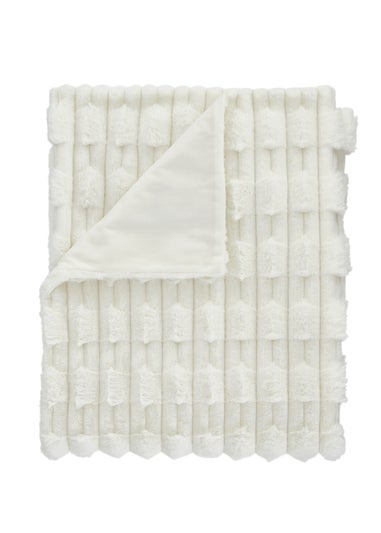 Bianca Fine Linens So Soft Carved Faux Fur Blanket Throw (150x200 cm)