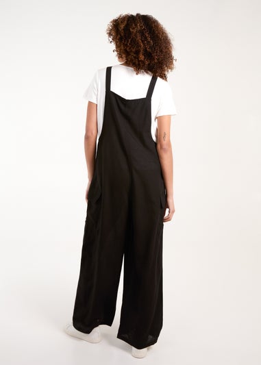 Blue Vanilla Black Dungaree With Buttons