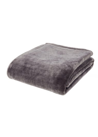 Catherine Lansfield Extra Large Raschel Velvet Touch Blanket Throw (200x240cm)