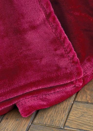 Catherine Lansfield Extra Large Raschel Velvet Touch Blanket Throw (200x240cm)