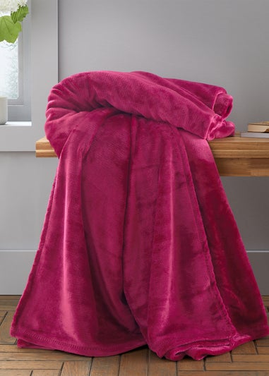 Catherine Lansfield Extra Large Raschel Velvet Touch Blanket Throw (200x240cm)