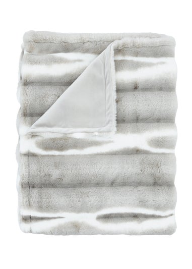 Catherine Lansfield Flint Cosy Faux Fur Blanket Throw (130x170 cm)