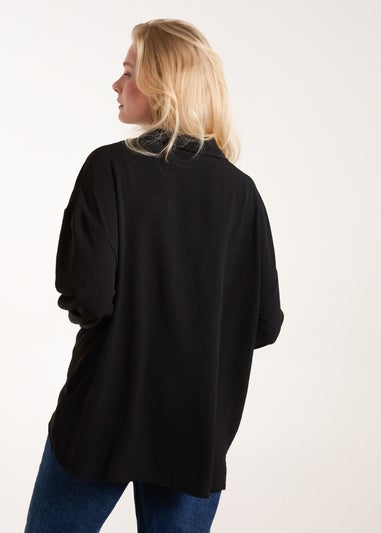 Blue Vanilla Black Twist Front Shirt