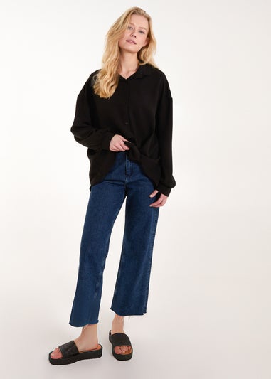 Blue Vanilla Black Twist Front Shirt