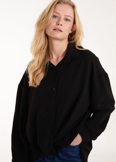 Blue Vanilla Black Twist Front Shirt