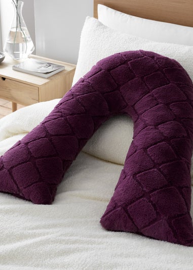 Catherine Lansfield Cosy Diamond V Shaped Sleep Cushion Pillow (23x80cm)