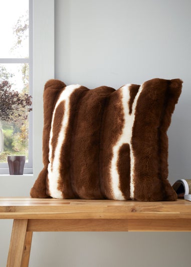 Catherine Lansfield Flint Cosy Faux Fur Cushion (45x45cm)