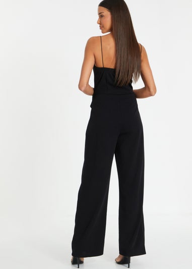 Quiz Black Bow Detail Jumpsuit