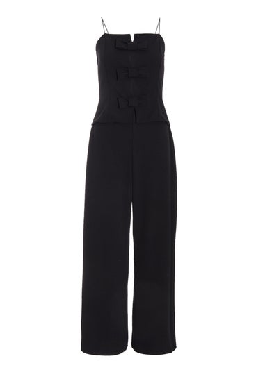 Quiz Black Bow Detail Jumpsuit