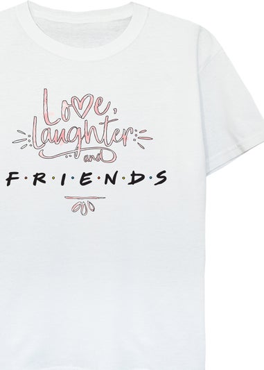 Friends Love Laughter Kids White T-Shirt (3-13 Years)