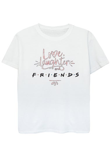 Friends Love Laughter Kids White T-Shirt (3-13 Years)