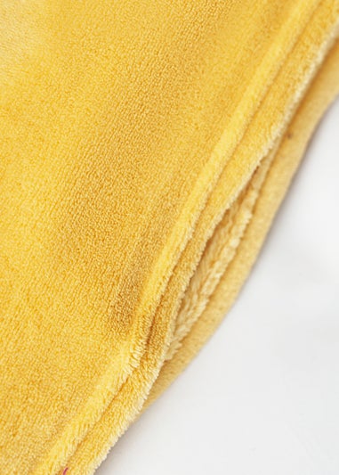 BHS Microfleece Ochre Throw (140 x 180cm)