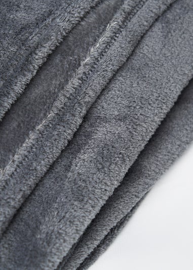 BHS Microfleece Charcoal Throw (140 x 180cm)