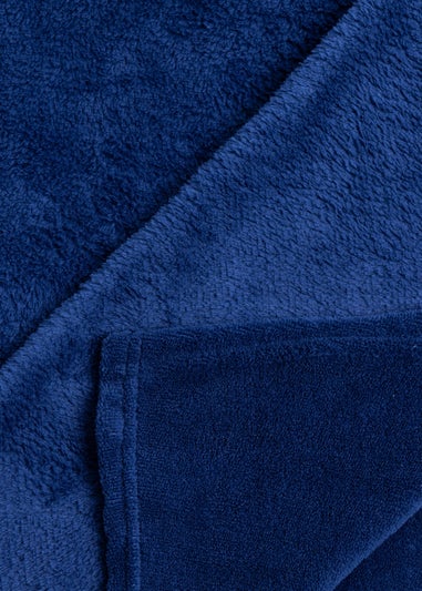 BHS Microfleece Navy Throw (140 x 180cm)