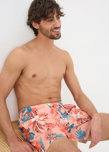 Coral Tropical Swim Shorts