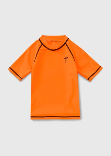 Boys Orange Rash Vest