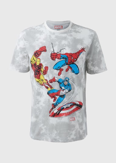 Marvel Grey Avengers Group Washed T-Shirt