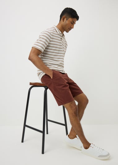 Chocolate Straight Fit Chino Shorts