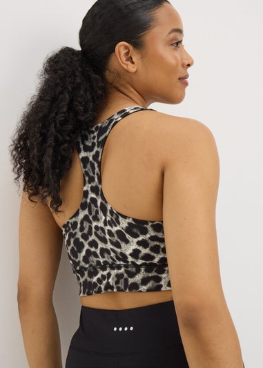 Souluxe Grey Animal Print Crop Top