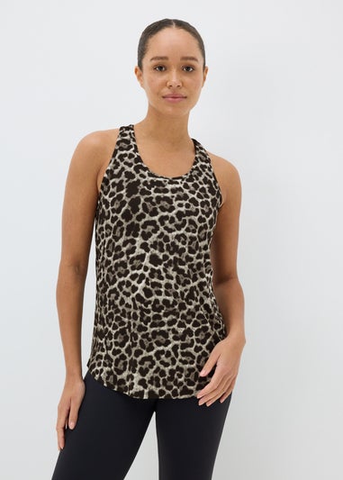 Souluxe Brown Leopard Vest Top