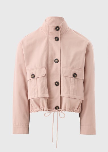 Pink Utility Cropped Jacket