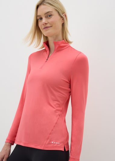 Souluxe Coral Half Zip Top