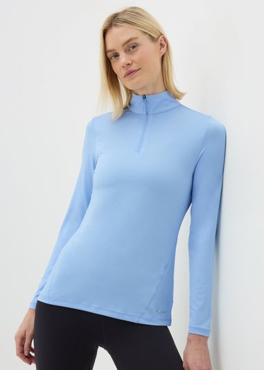 Souluxe Blue Half Zip Top