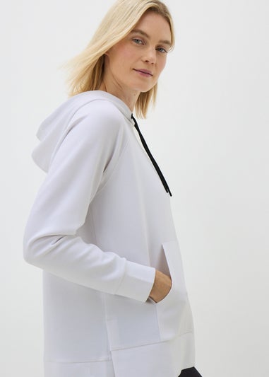 Souluxe White Longline Hoodie