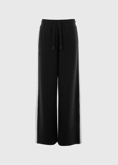 Souluxe Black Side Stripe Jogging Bottoms