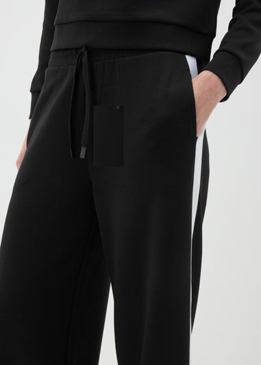 Souluxe Black Side Stripe Jogging Bottoms