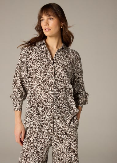 Et Vous Stone Animal Spot Co Ord Shirt