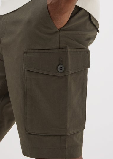 Khaki Smart Cargo Shorts