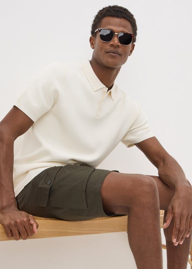 Khaki Smart Cargo Shorts