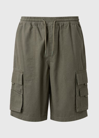 Khaki Multi Pocket Cargo Shorts