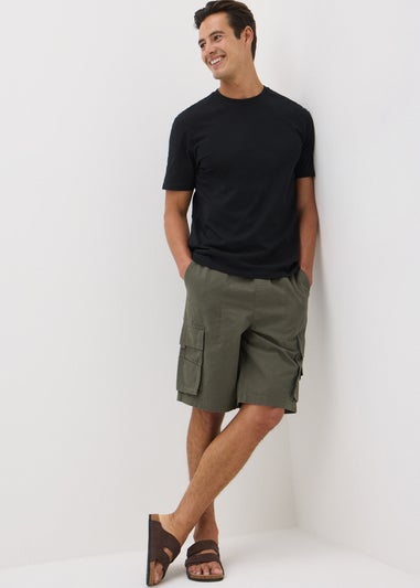 Khaki Multi Pocket Cargo Shorts