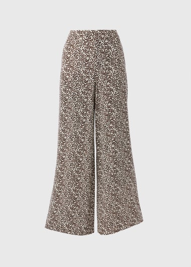 Et Vous Stone Animal Spot Wide Leg Co Ord Trousers