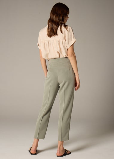 Et Vous Sage Green Tapered Trousers