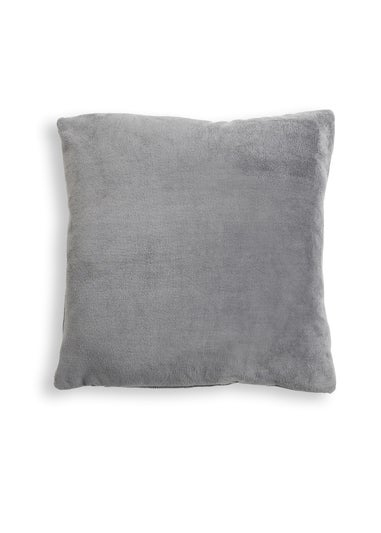 BHS Microfleece Charcoal Cushion (59x59cm)