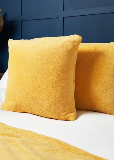 BHS Microfleece Ochre Cushion (45x45cm)