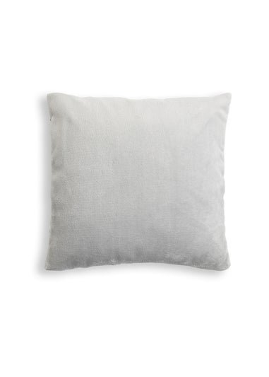 BHS Microfleece Silver Cushion (45x45cm)