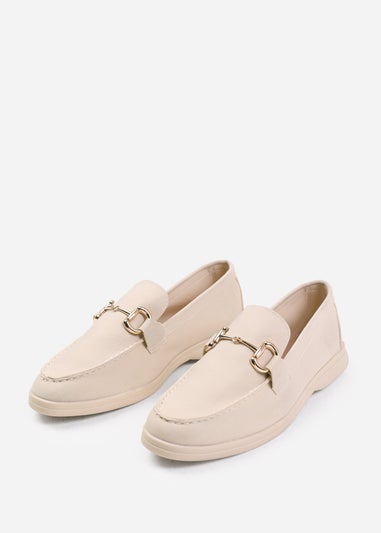 Where's That From Beige Italy Wide Fit Slip On Loafers