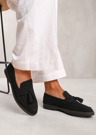 Where's That From Black Kenya Wide Fit Slip On Loafers