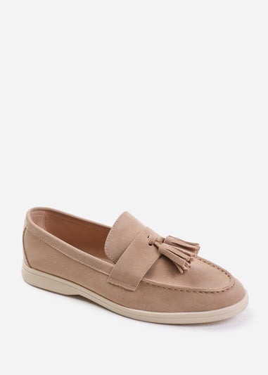 Where's That From Khaki Kenya Wide Fit Slip On Loafers