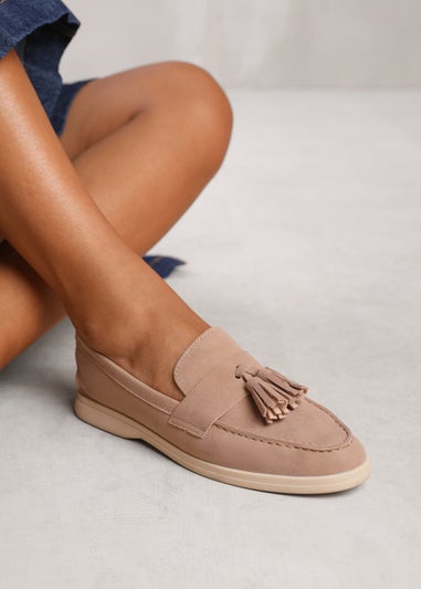 Where's That From Khaki Kenya Wide Fit Slip On Loafers