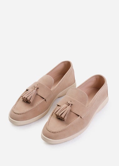 Where's That From Khaki Kenya Wide Fit Slip On Loafers