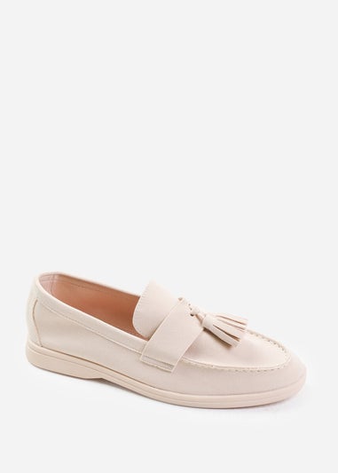 Where's That From Beige Kenya Wide Fit Slip On Loafers