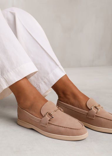 Where's That From Cream Suede Italy Slip On Loafers